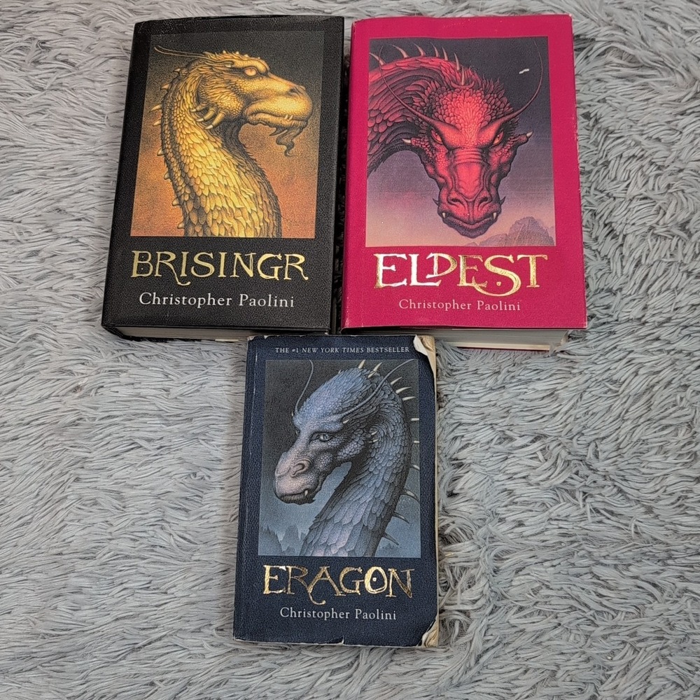 Lot of‎ 3 Books ELDEST BRISINGR ERAGON First Edition Christopher Paolini